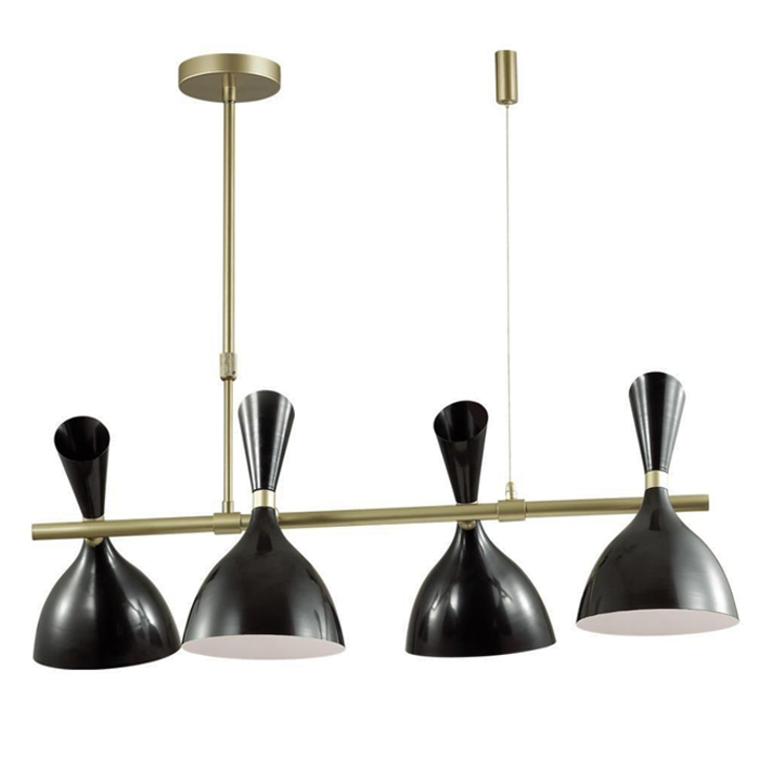 Люстра Duke Chandelier line 4 black Черный матовое золото в Ижевске | Loft Concept 