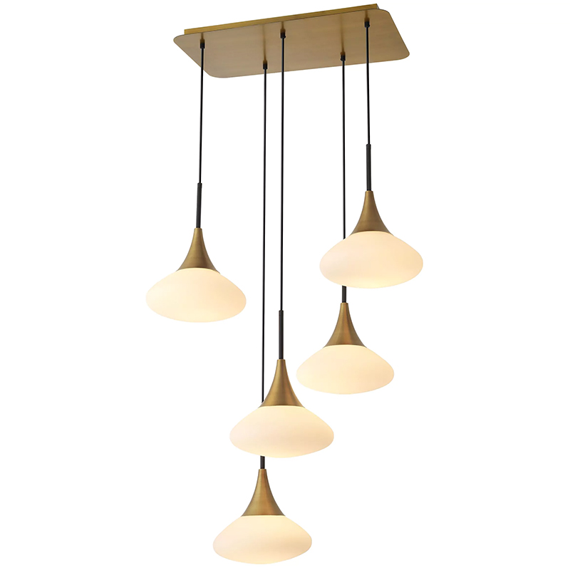 Люстра Eichholtz Chandelier Duco L Белый Латунь в Ижевске | Loft Concept 