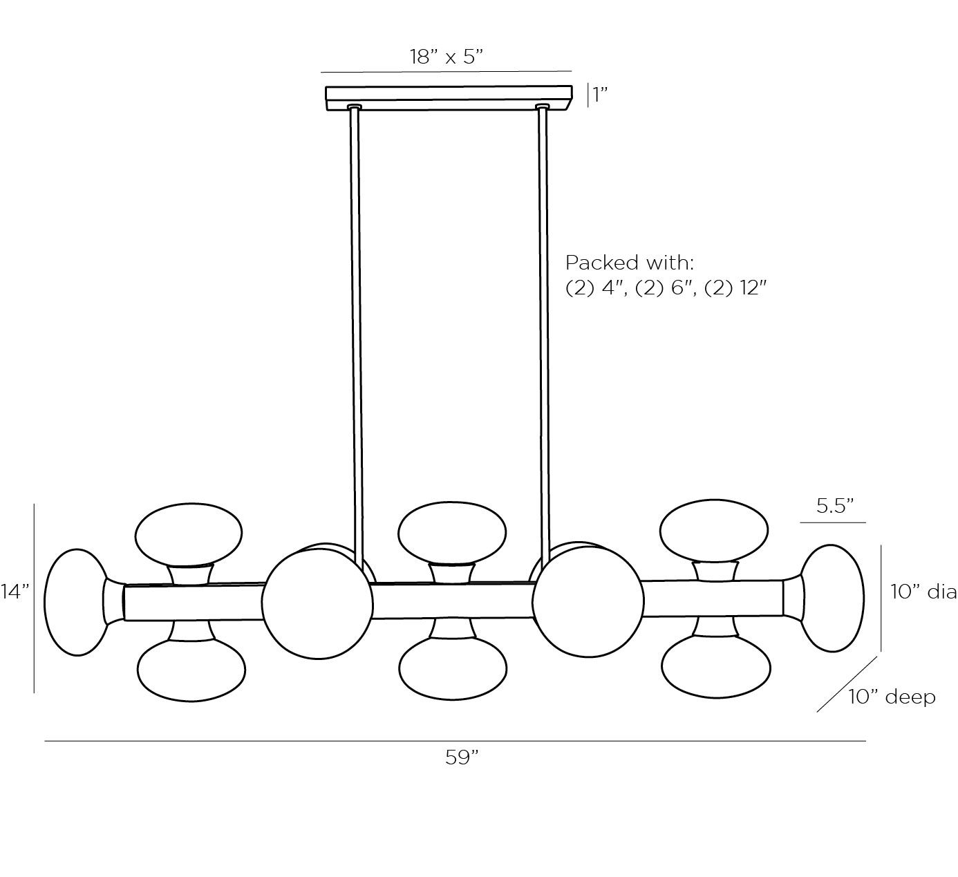 Люстра Arteriors KLARISSA CHANDELIER в Ижевске