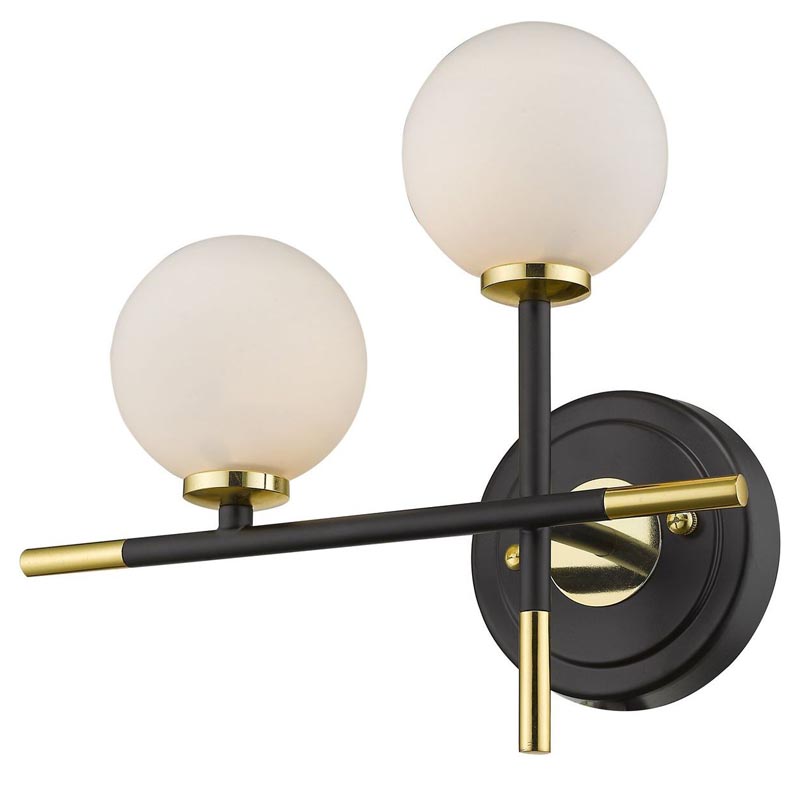 Бра Galant Sconce gold left Золотой Черный Белое матовое стекло в Ижевске | Loft Concept 