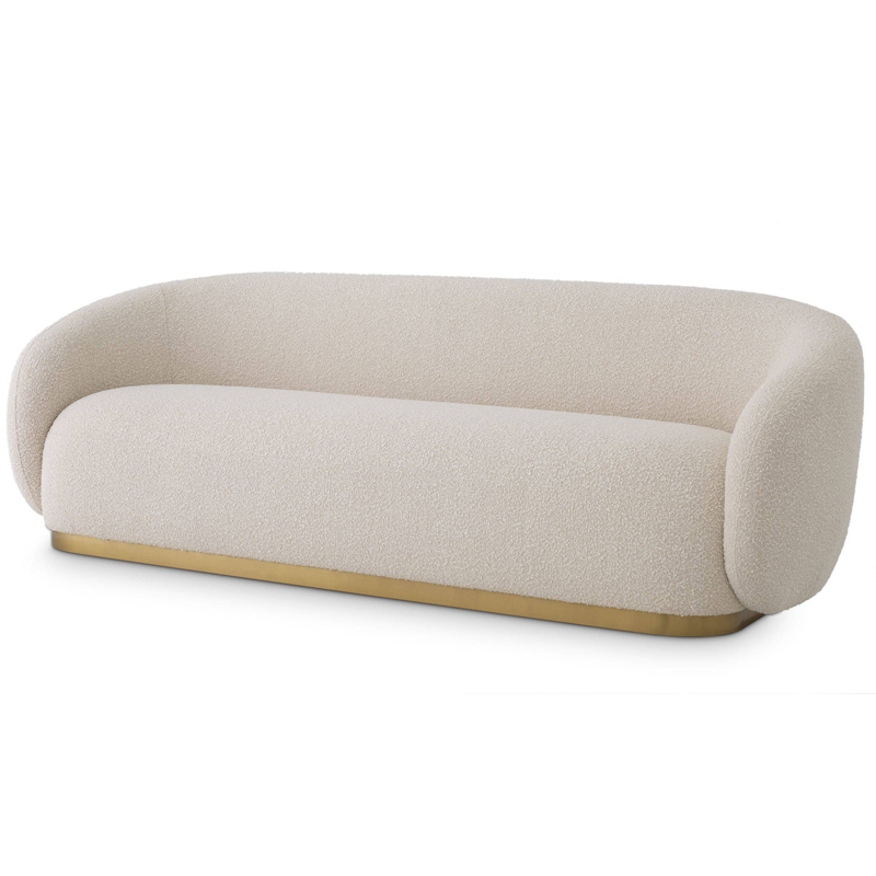 Диван Eichholtz Sofa Brice Boucle cream Кремовый Латунь в Ижевске | Loft Concept 