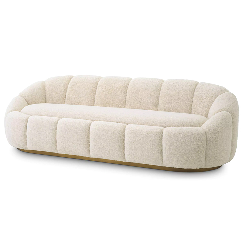 Диван Eichholtz Sofa Inger Brisbane Cream Кремовый Латунь в Ижевске | Loft Concept 