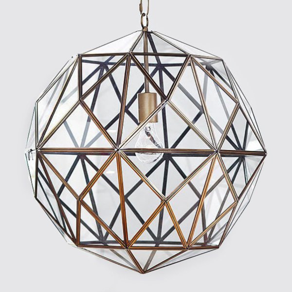 Люстра Glass & Metal Cage Pendant  в Ижевске | Loft Concept 