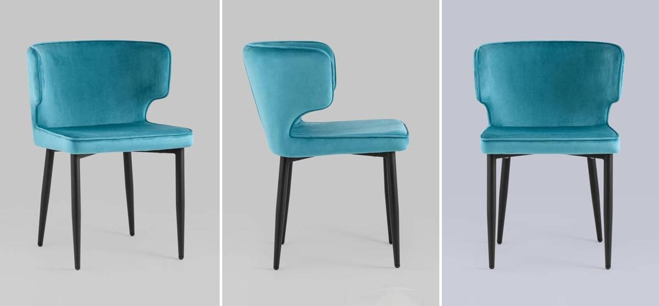 Стул Mateo Chair Бирюзовый Велюр - фото