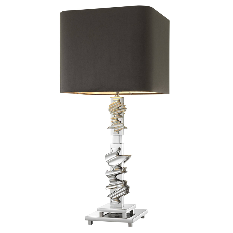 Настольная лампа Eichholtz Table Lamp Abruzzo Nickel Никель Серый в Ижевске | Loft Concept 