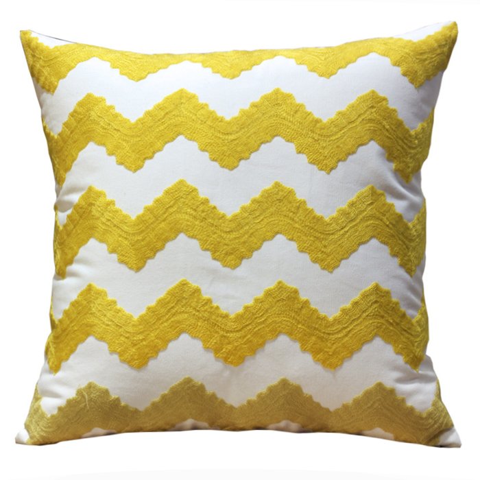 Декоративная подушка Yellow Chevron  в Ижевске | Loft Concept 