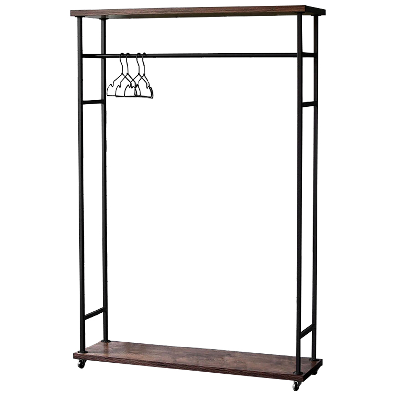 Рейл Lowery Brown Industrial Metal Rust Clothes Rail Черный Коричневый в Ижевске | Loft Concept 