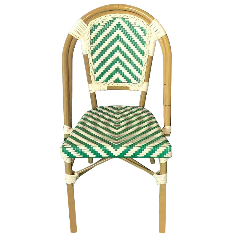 Стул ротанг Wicker Fabian Rattan Chair Green Древесина Зеленый Бежевый в Ижевске | Loft Concept 