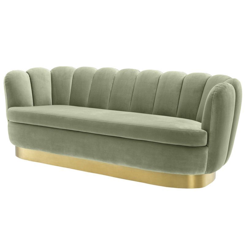 Диван Eichholtz Sofa Mirage pistache green Зеленый шалфей Латунь в Ижевске | Loft Concept 