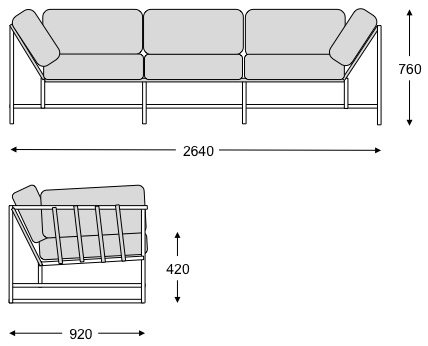 Диван Inheritance Sofa Olive Military Fabric в Ижевске