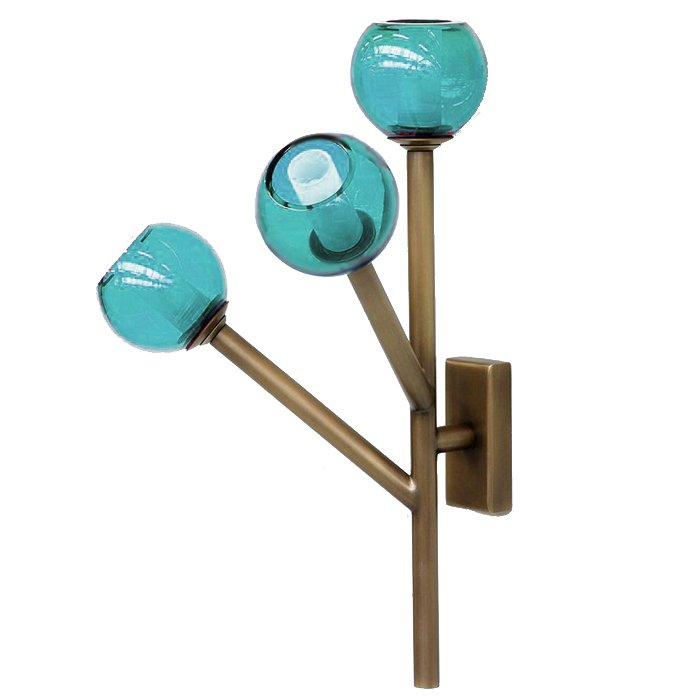 Бра Last Night Wall Lamp Turquoise Латунь Бирюзовый в Ижевске | Loft Concept 