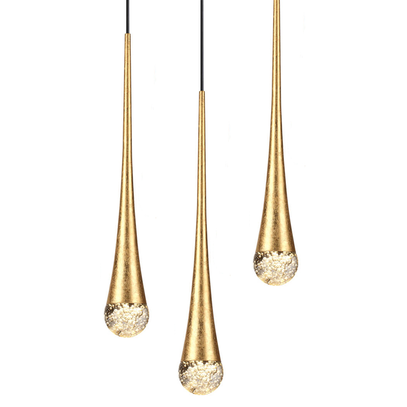 Подвесной светильник Golden Drop Lamp Золотой Прозрачное Стекло в Ижевске | Loft Concept 