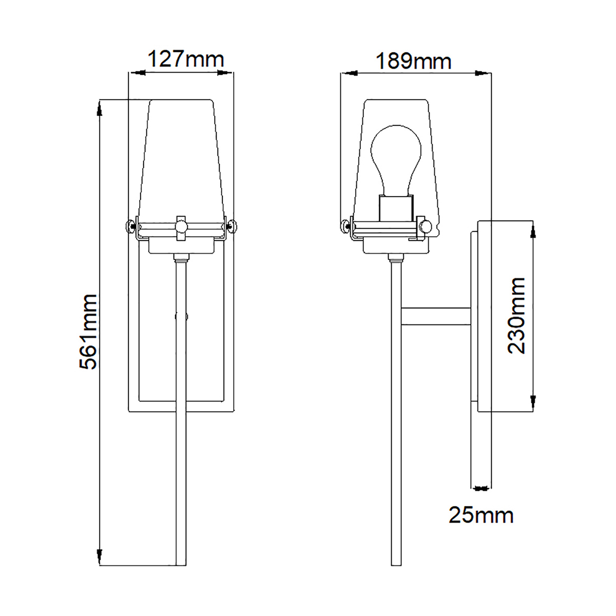 Бра с прозрачным стеклянным плафоном Kichler в Ижевске
