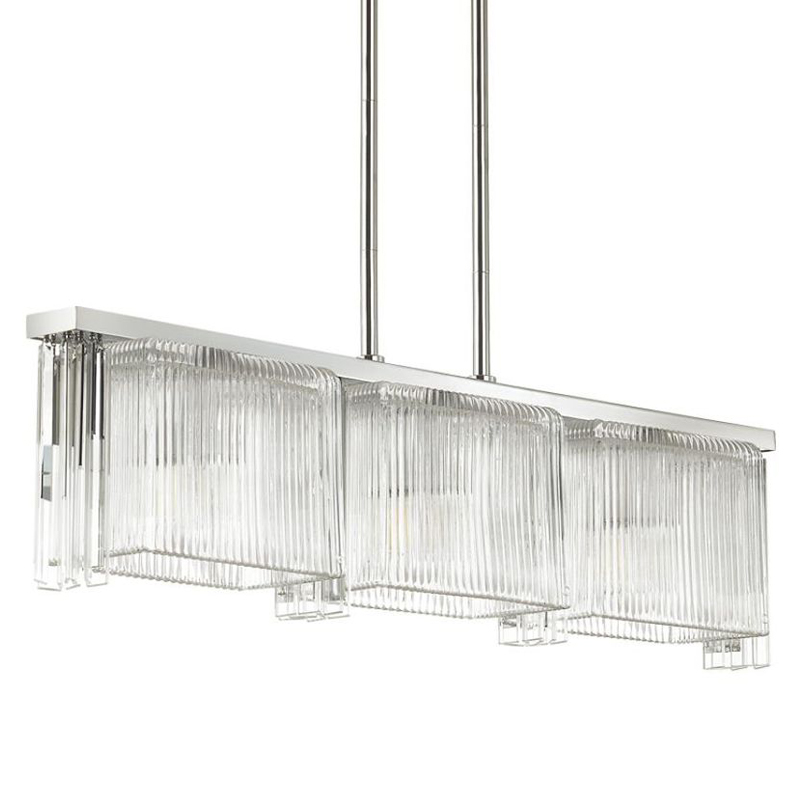 Люстра Madelen Chrome Linear Chandelier Хром Прозрачный (Transparent) в Ижевске | Loft Concept 