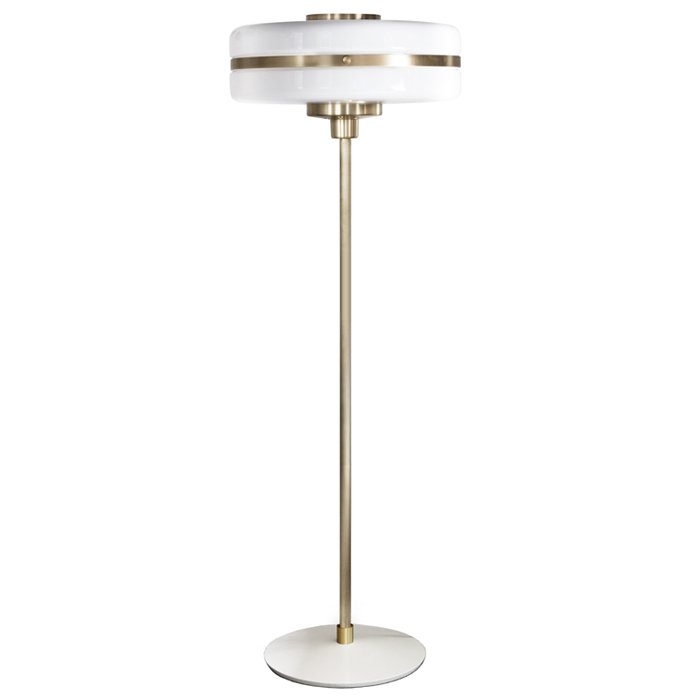 Торшер BERT FRANK Masina floor lamp Латунь Белый в Ижевске | Loft Concept 