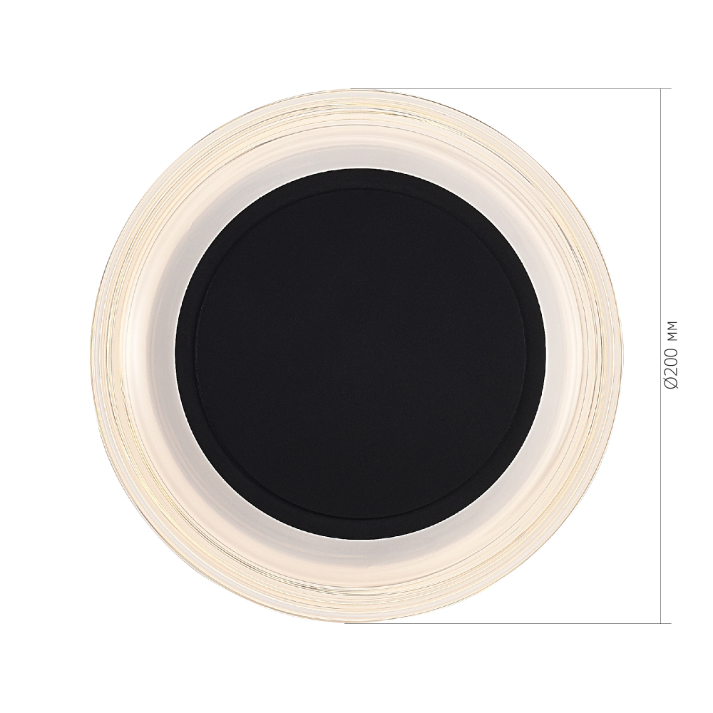 Бра круглое черный/прозрачный Plumpness LED 7 в Ижевске