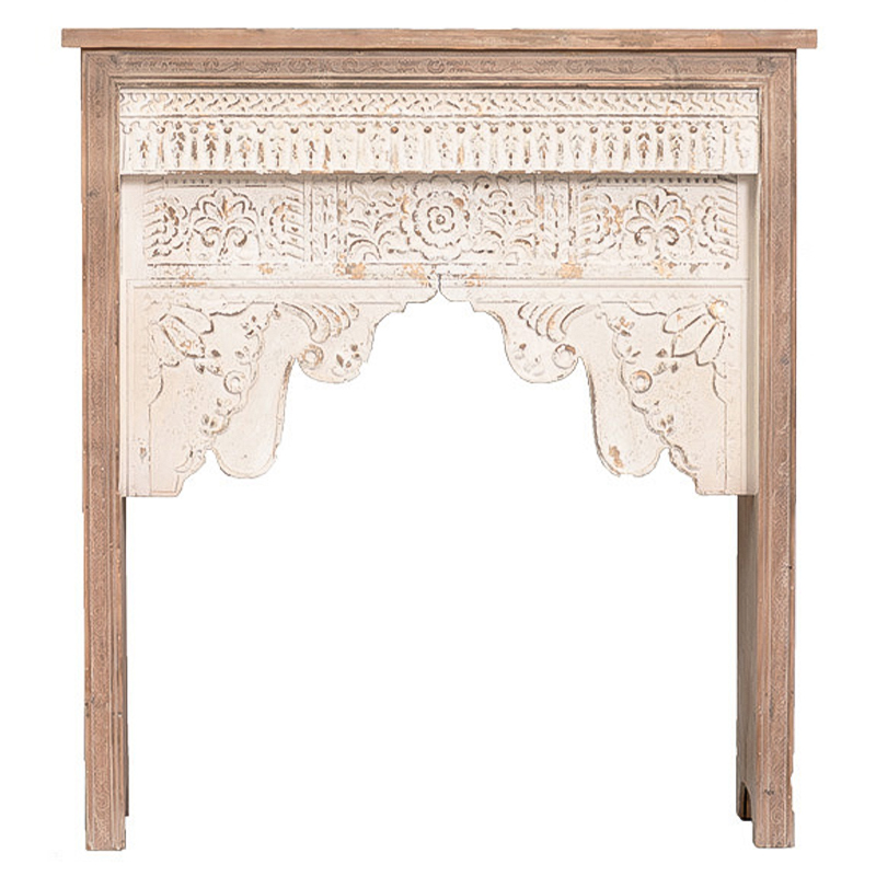 Консоль Indian Antique White Furniture Indra Console Бежевый Древесина в Ижевске | Loft Concept 