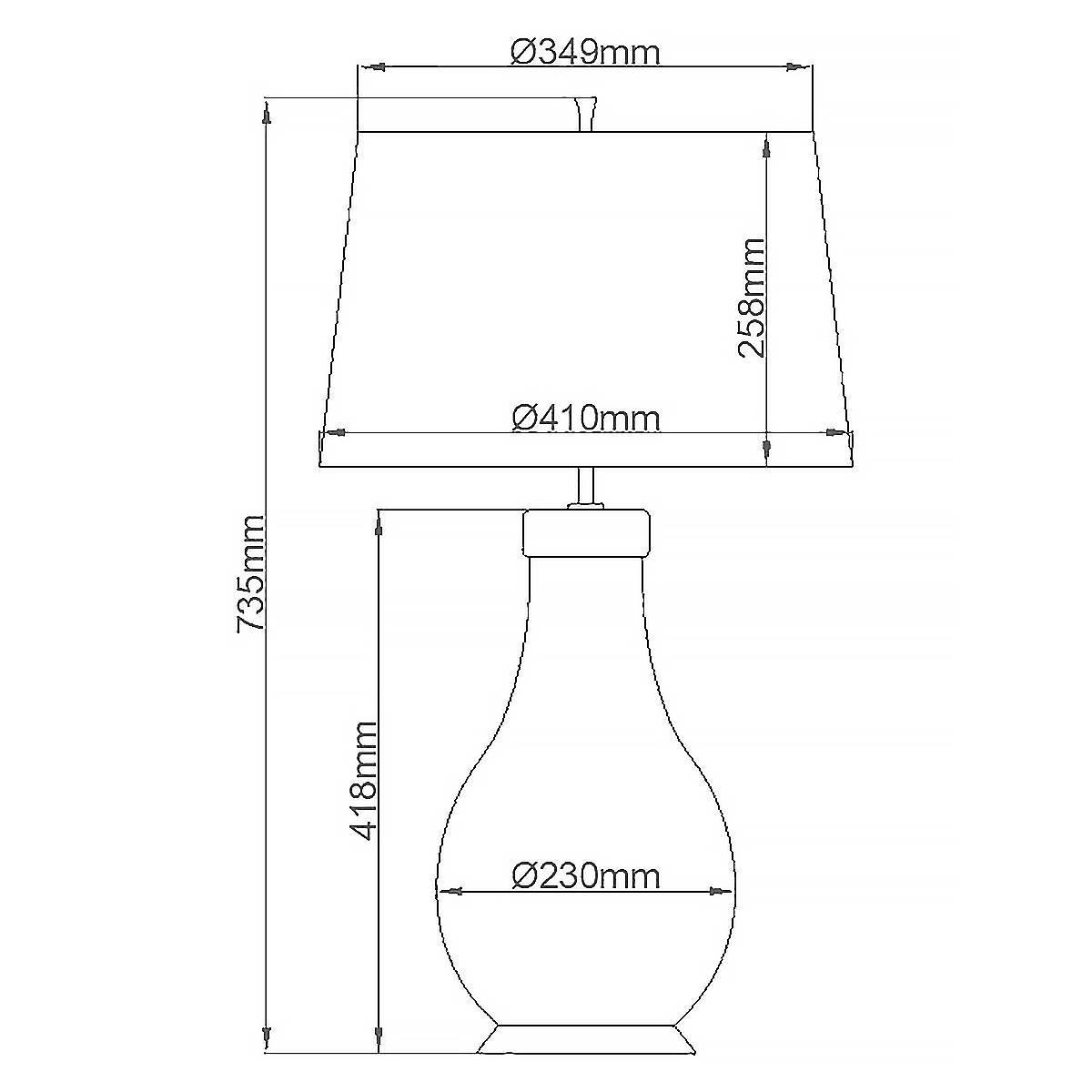 Настольная лампа с коническим дымчато-зелёным абажуром из искусственного шёлка Quintiesse в Ижевске