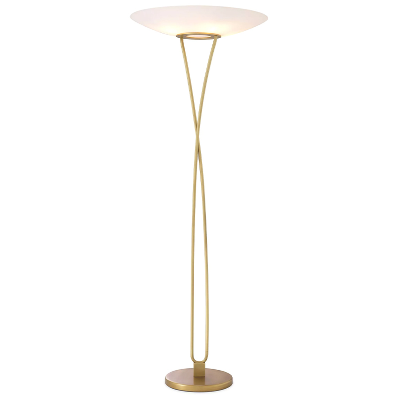 Товар Eichholtz Floor Lamp Laila Латунь Белый в Ижевске | Loft Concept 