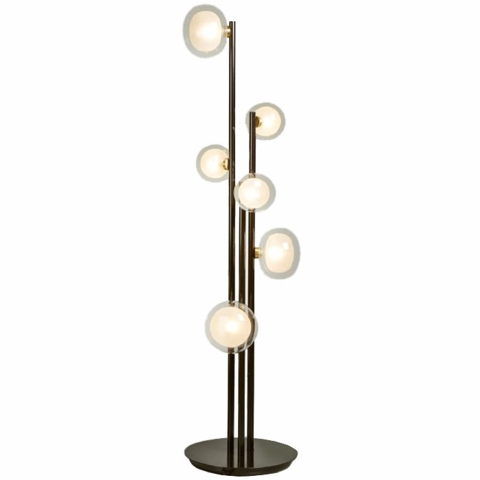 Торшер NABILA Floor Lamp Черный Глянцевое золото в Ижевске | Loft Concept 