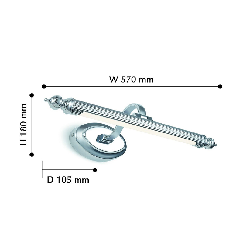Настенная подсветка в цвете хром Cornice 57 см в Ижевске