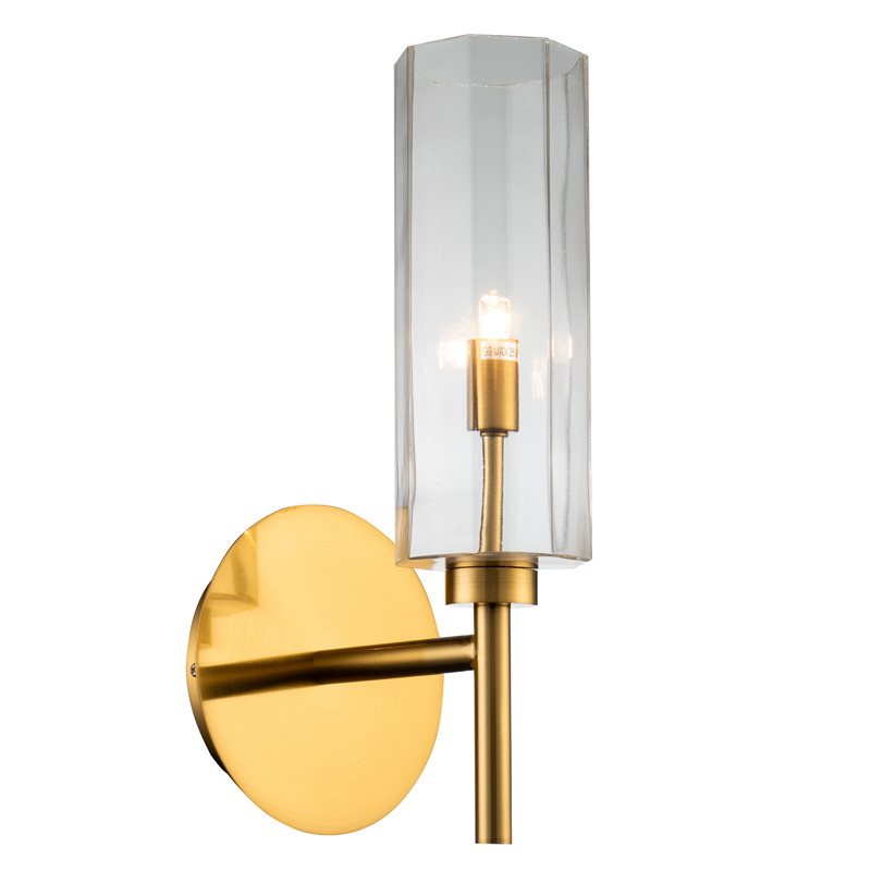 Бра Claudine Sconce Латунь Прозрачный в Ижевске | Loft Concept 