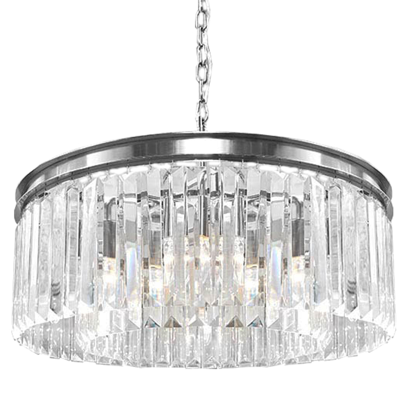 Люстра RH Odeon Chandelier Silver 65 Прозрачное Стекло Серебряный в Ижевске | Loft Concept 