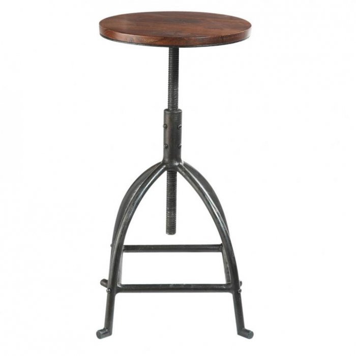 Барный стул Industrial Bar Oak Barstool Сталь Коричневый в Ижевске | Loft Concept 