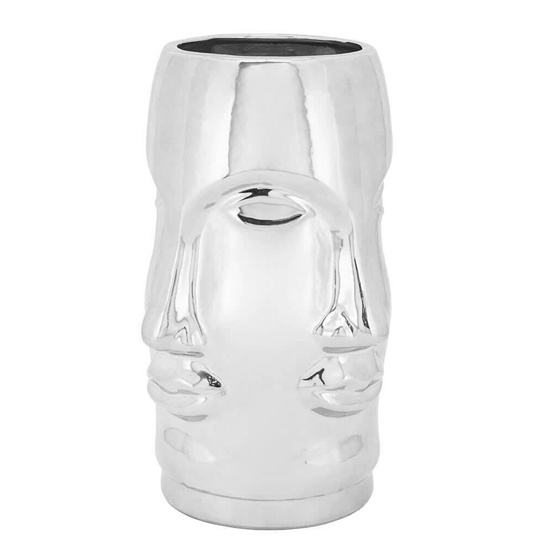 Ваза VASE MING FACE Silver Серебряный в Ижевске | Loft Concept 