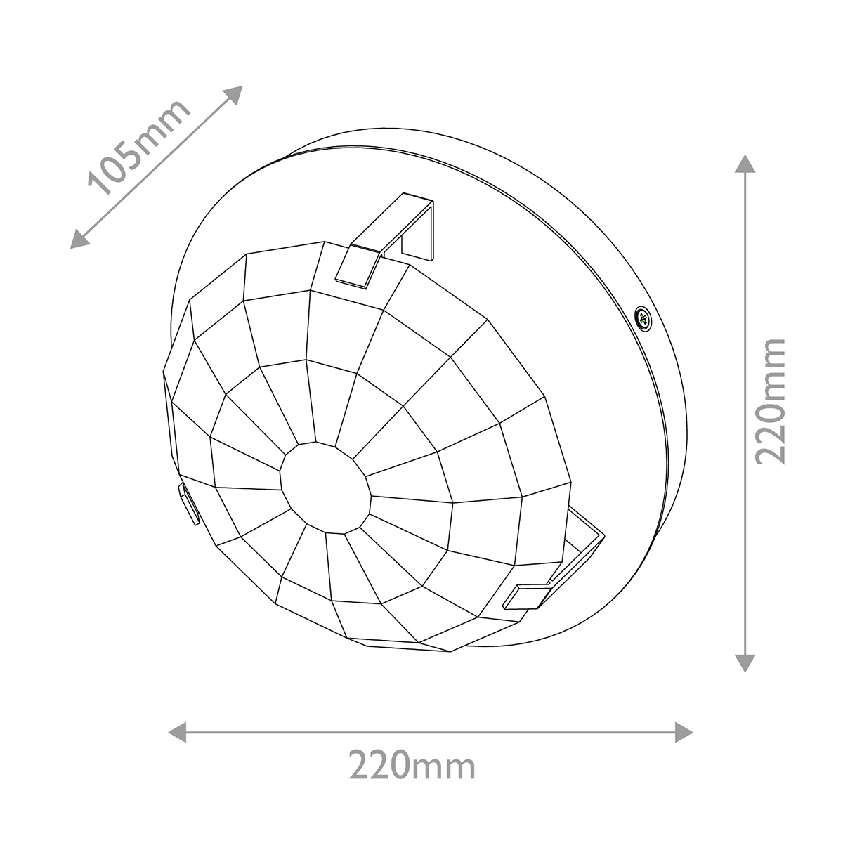 Бра округлой формы с многогранным стеклянным плафоном Hinkley в Ижевске