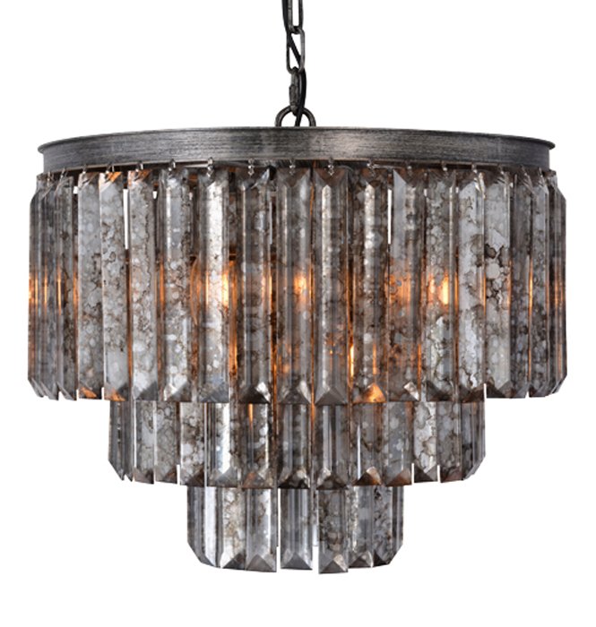 Подвесной светильник ODEON Aged Glass Chandelier Серебряный в Ижевске | Loft Concept 