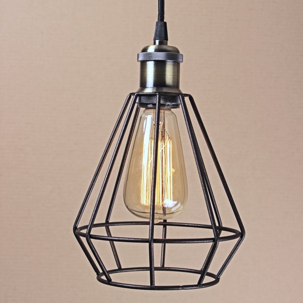 Подвесной светильник Wire Cage Pendant Punch Black Черный в Ижевске | Loft Concept 