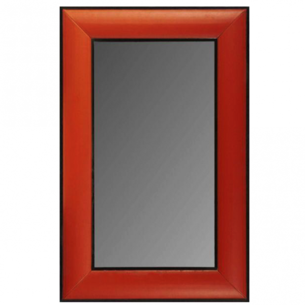 Зеркало настенное Leather Lux Mirror Square Red Красный в Ижевске | Loft Concept 