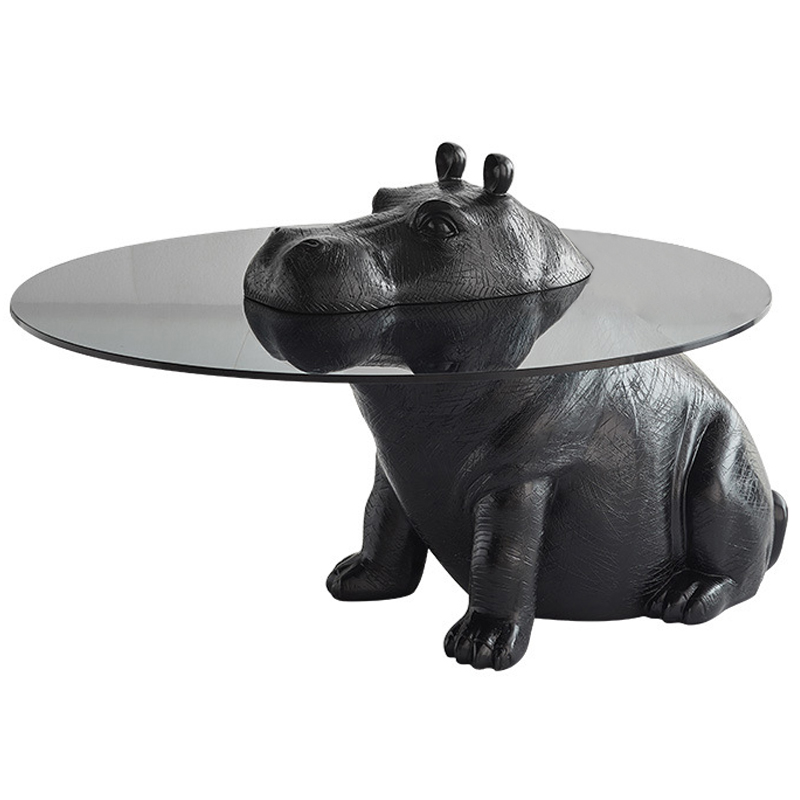 Кофейный Стол Бегемот Hippo Sitting Coffee Table Черный Прозрачный в Ижевске | Loft Concept 