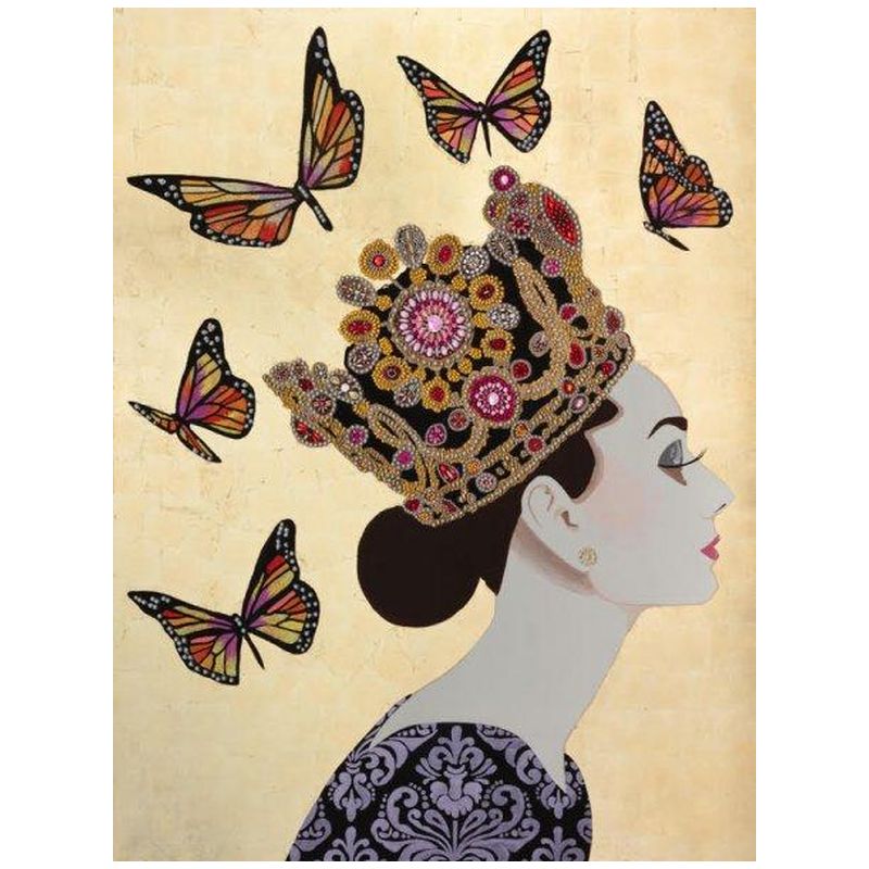 Картина Audrey with Crown and Monarch Butterflies Мульти в Ижевске | Loft Concept 