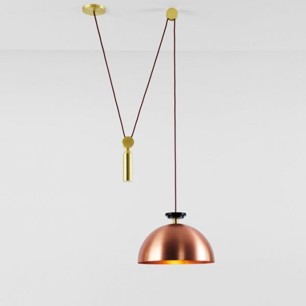 Подвесной светильник Shape up Pendant Hemisphere Copper Латунь Медь в Ижевске | Loft Concept 