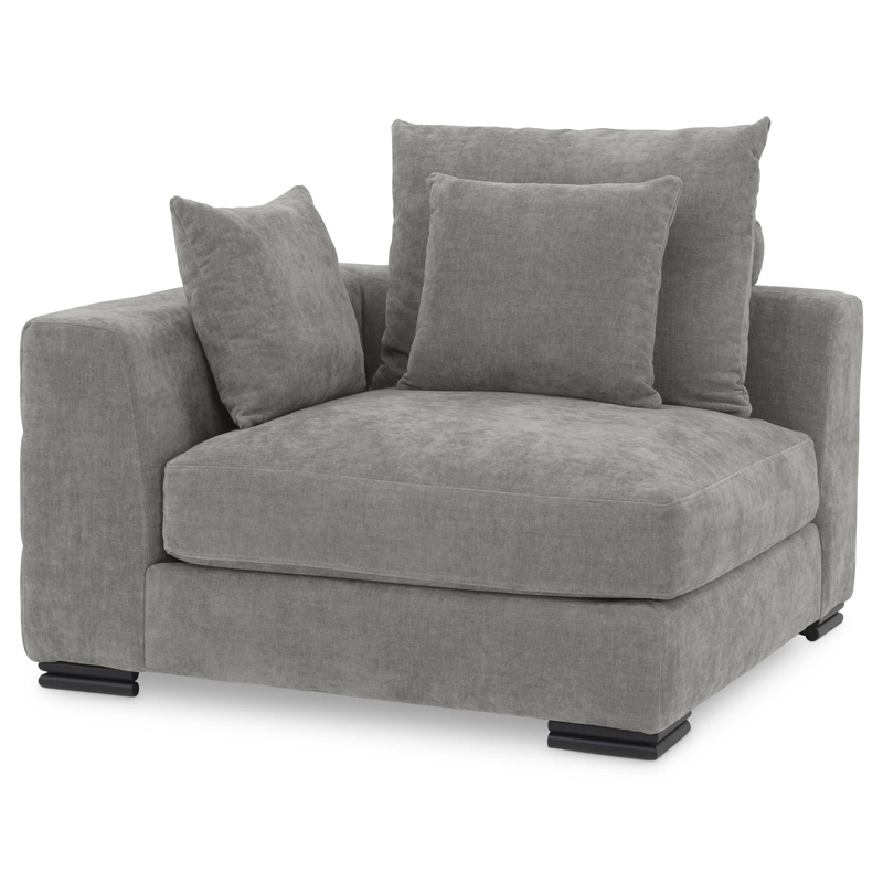 Диван Eichholtz Sofa Clifford Corner grey Серый Черный в Ижевске | Loft Concept 