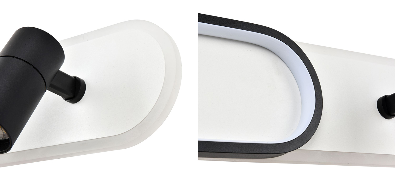 Потолочный светильник 2 спота с LED лентой Neoteric Black - фото