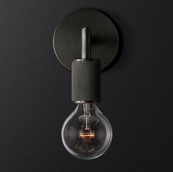 Бра RH Utilitaire Single Sconce Black Темная бронза в Ижевске | Loft Concept 