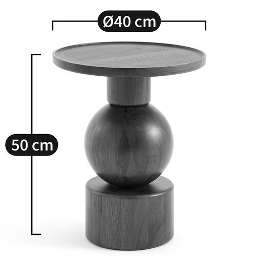 Приставной столик из массива Kobe Dark Wooden Side Table в Ижевске