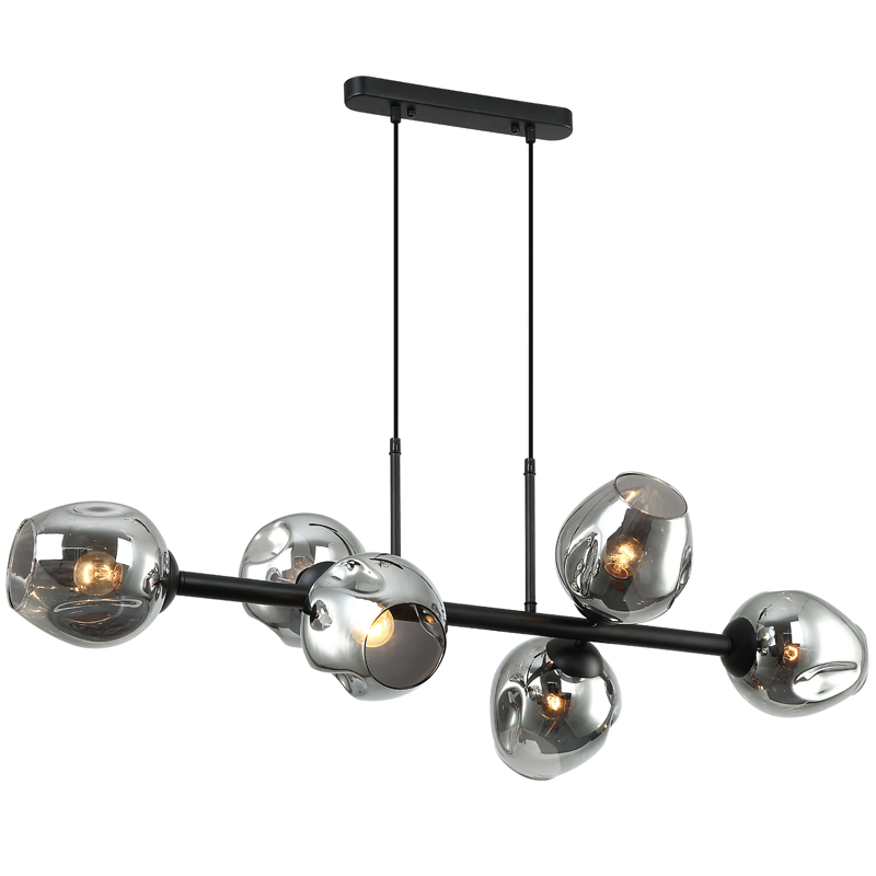 Люстра Branching Bubble Chandelier Line Gray Черный Серый (Gray) в Ижевске | Loft Concept 