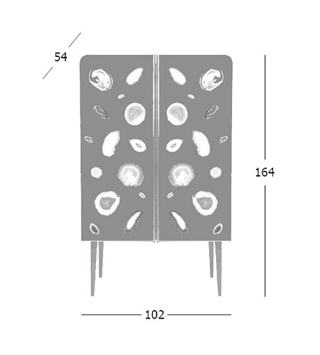 Patrick Naggar Gem Cabinet шкаф украшенный агатами  в Ижевске