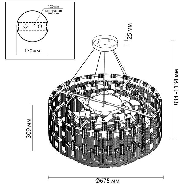 Люстра Ribbed Elements Pendant Round 67 в Ижевске