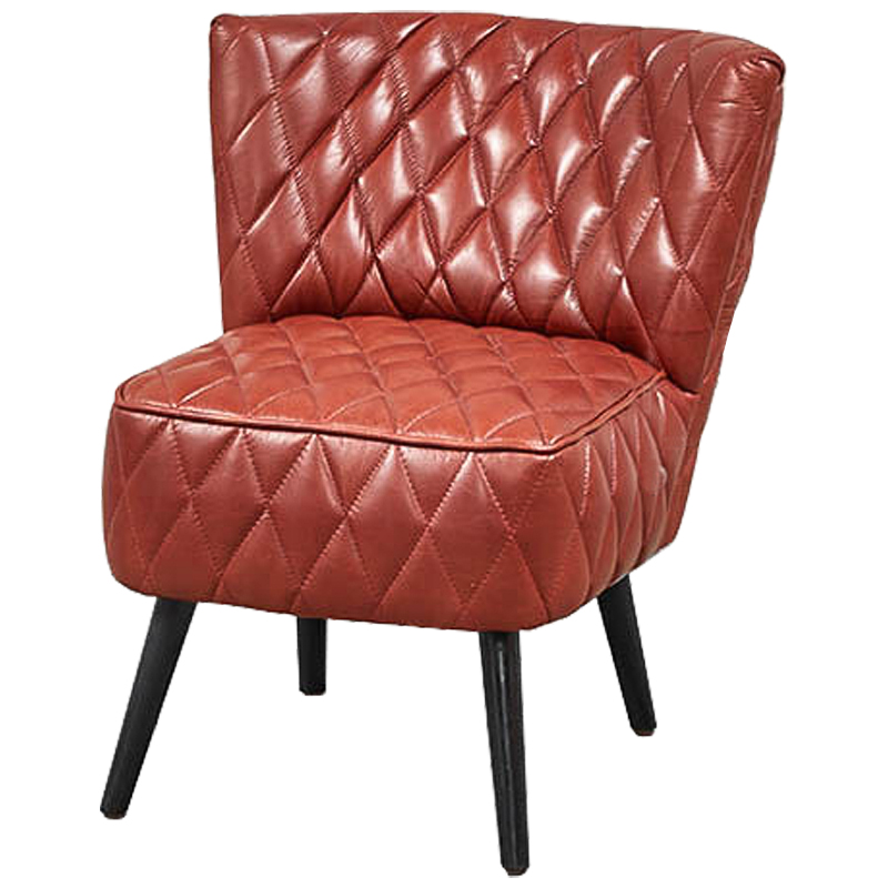 Кресло Rhombuses Upholstery Chair Малиновый (Crimson) Черный в Ижевске | Loft Concept 