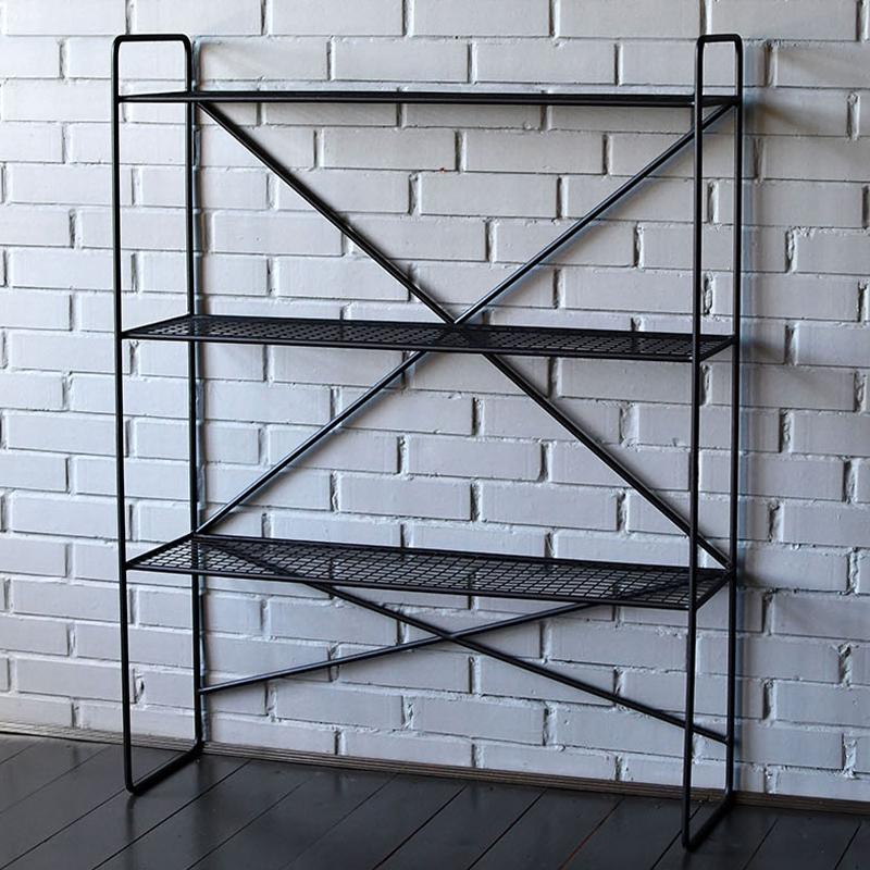 Стеллаж Ridley Black Industrial Metal Rust Rack Черный в Ижевске | Loft Concept 