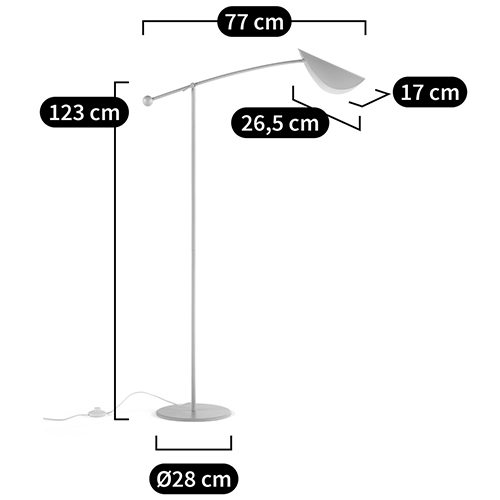 Торшер с поворотным плафоном Aracea Beige Floor Lamp в Ижевске