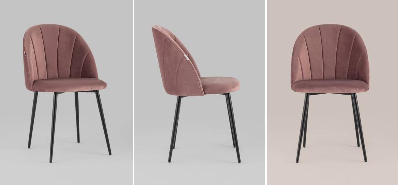 Стул Balsari S Chair Пыльно-Розовый Велюр  - фото