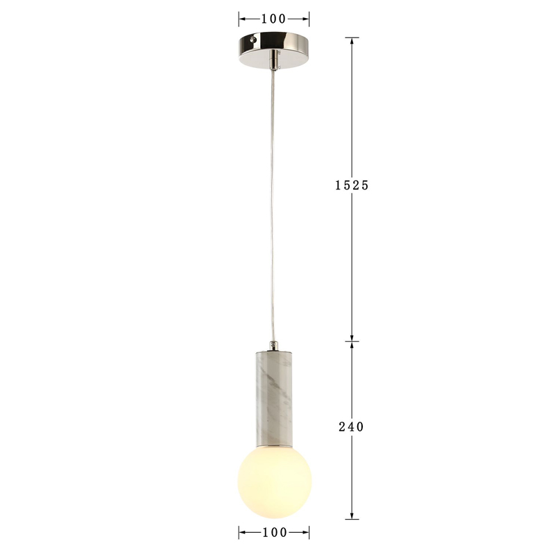 Подвесной светильник с декором под белый мрамор Shaw Marble в Ижевске