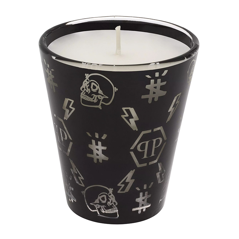 Свеча Philipp Plein Candle Monogram S Черный Белый в Ижевске | Loft Concept 