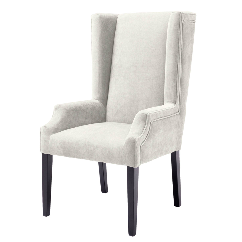 Стул Eichholtz Dining Chair Tempio sand Молочный Черный в Ижевске | Loft Concept 